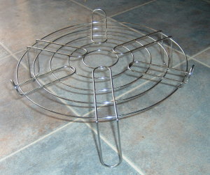 A halogen oven rack - flexible portable, and readily available.