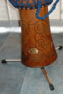Flush base Premier with large djembe - does the job.